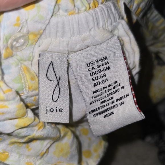 Joie Floral Yellow and Black Kids Bodysuits - Picture 5 of 8